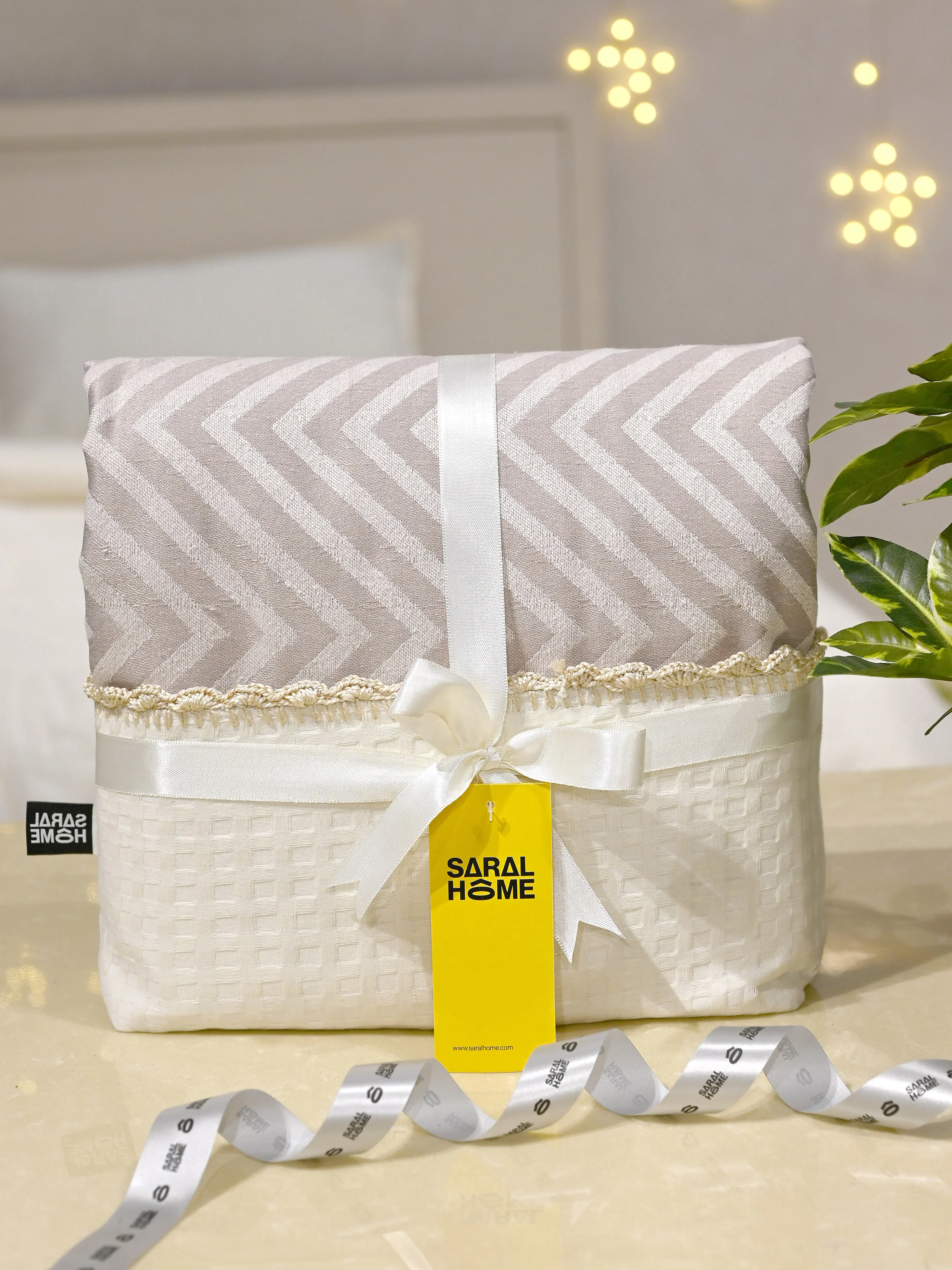 GIFT BASKET | 1 Bedsheet 2 Pillow Cover | 1 Floor Runner Matching Gift Set - Image 2
