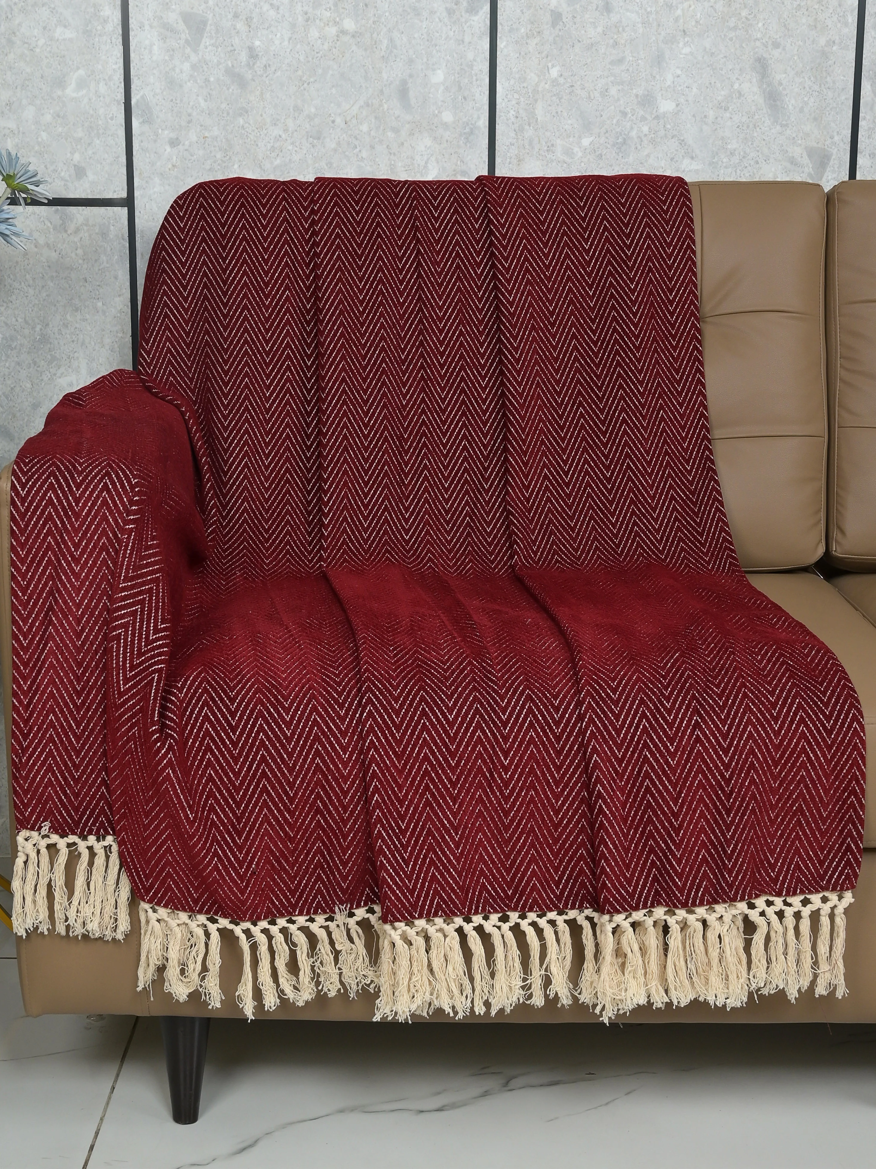 Chenille Velvet Sofa Throw Cover | Classic Shine