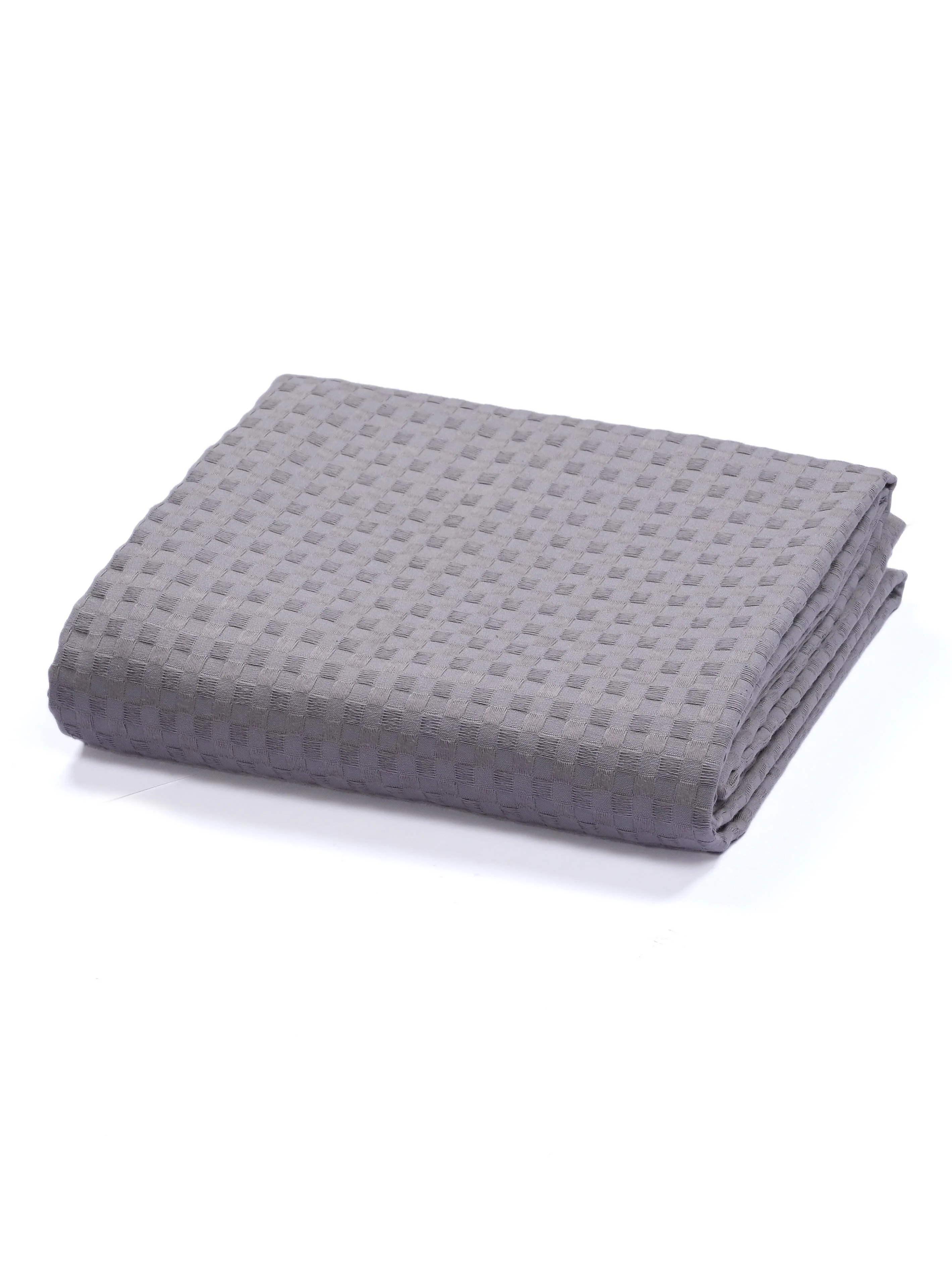Waffle Cotton Sofa Throw Cover | Textured Weave - Image 4