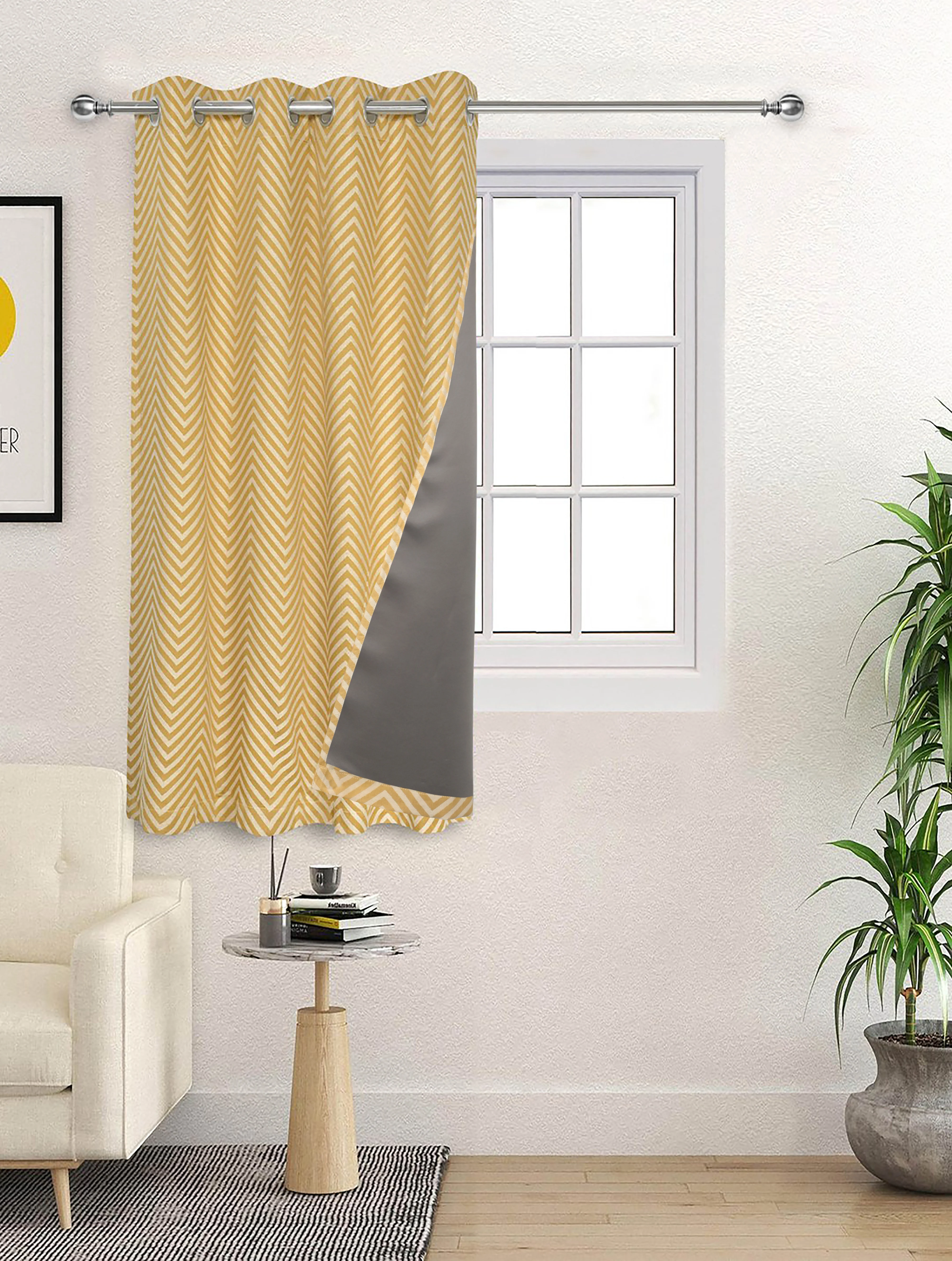 CHEVRON Damask Cotton Curtains | Elegant Living Room Drapes - Image 29