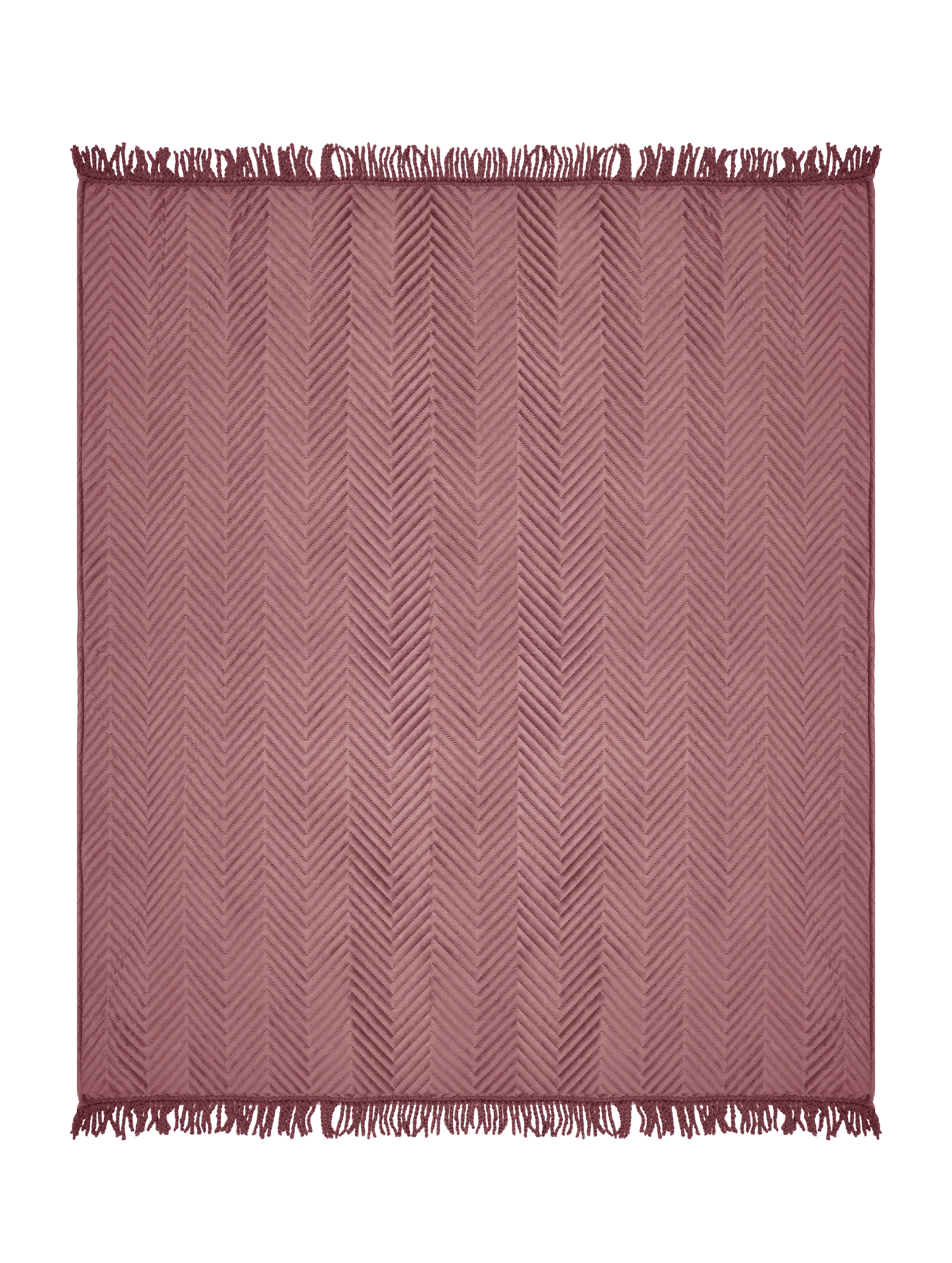 Chevron Velvet Sofa Throw Blanket | Plush & Stylish Decorative Cover - Image 2