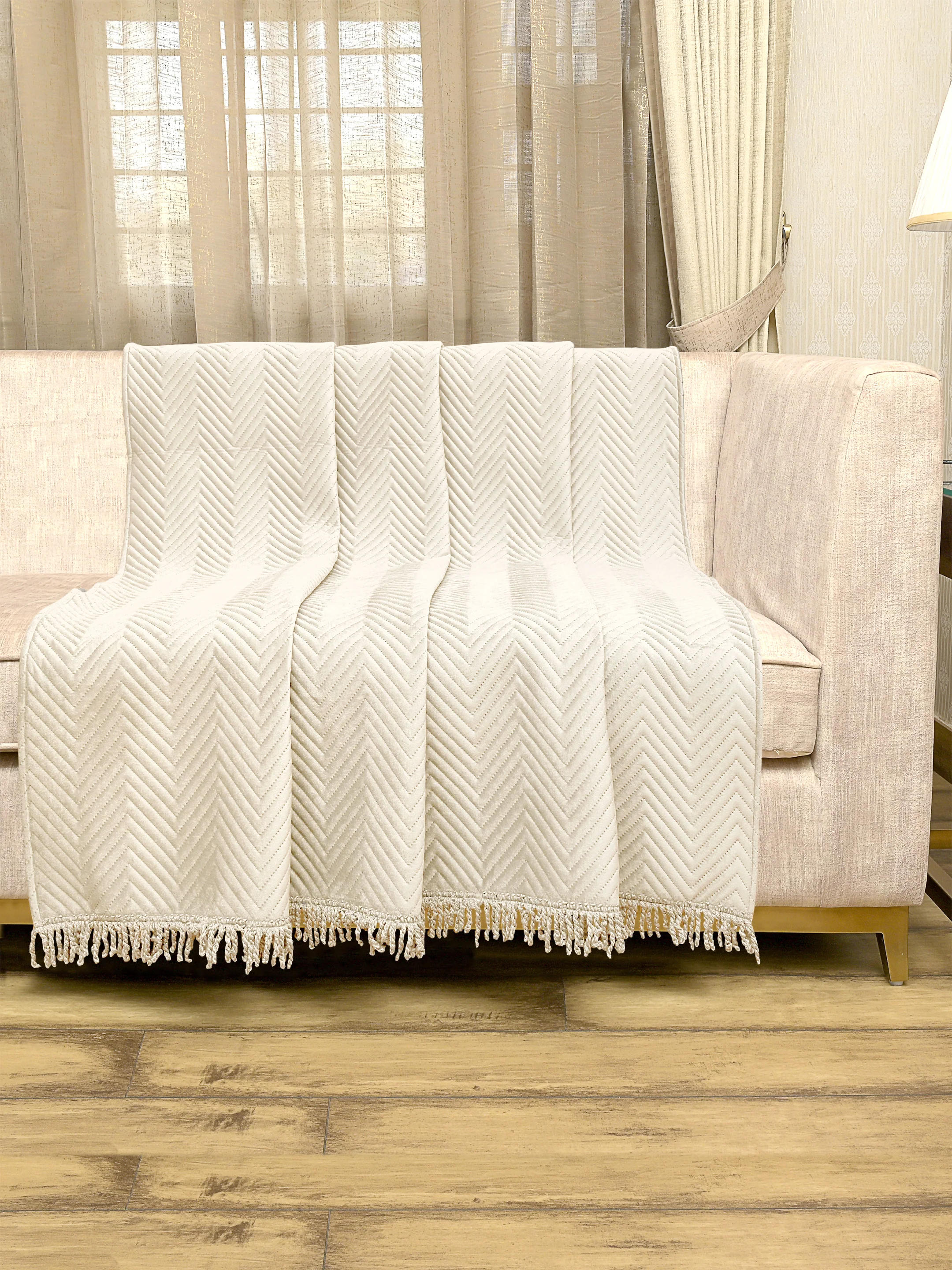 Chevron Velvet Sofa Throw Blanket | Plush & Stylish Decorative Cover - Image 22