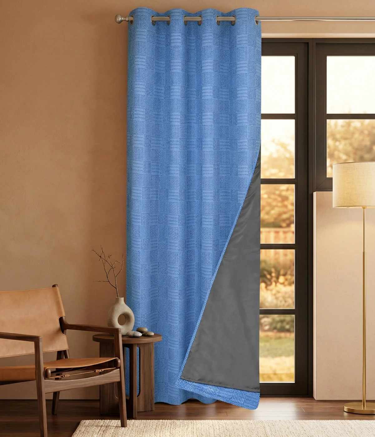 Huck Lace Pattern Cotton Curtain | Breathable Woven Yarn | Home Living Room Lobby Bedroom| - Image 20