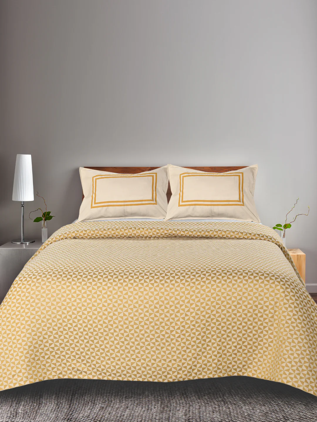 Firki Damask Cotton Bed Sheet with 2 Pillow Covers - Image 5