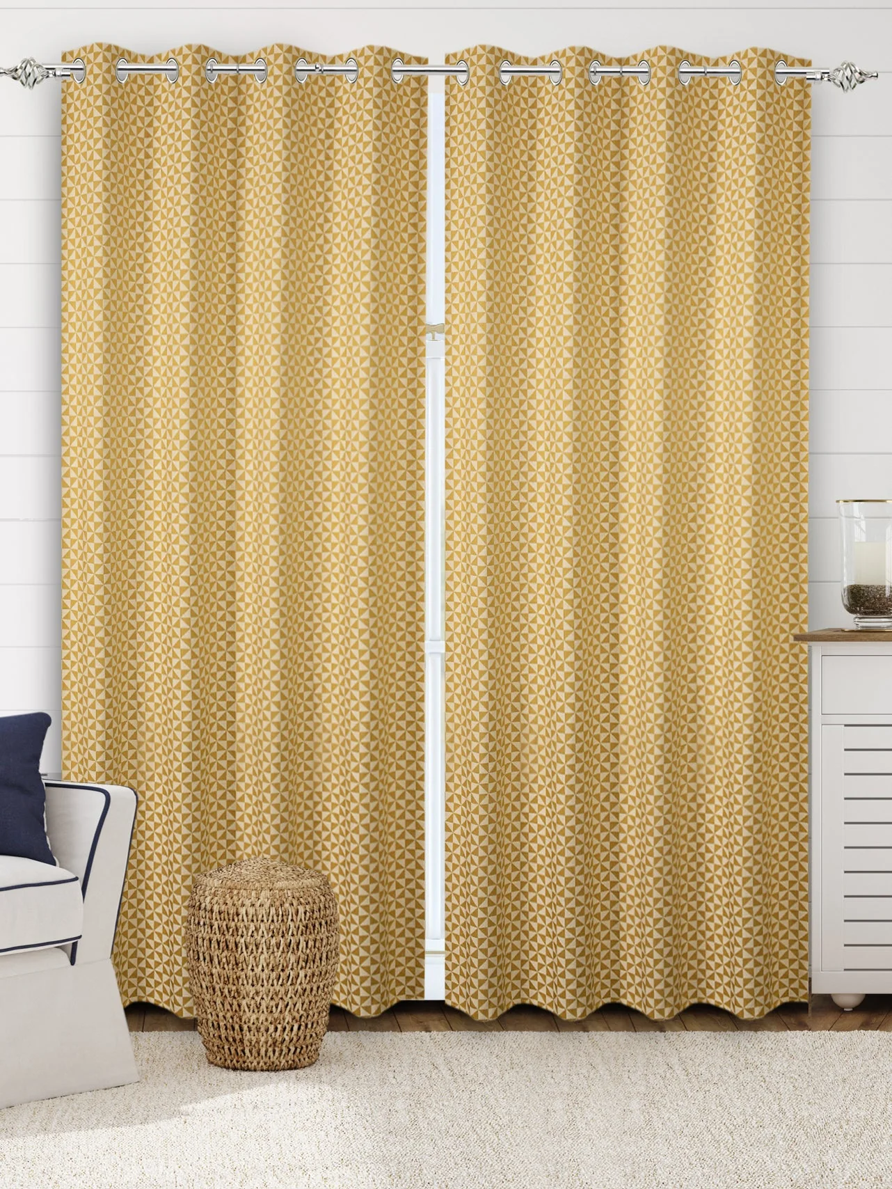 FIRKI Damask Cotton Blackout Curtains | Elegant Finish - Image 8