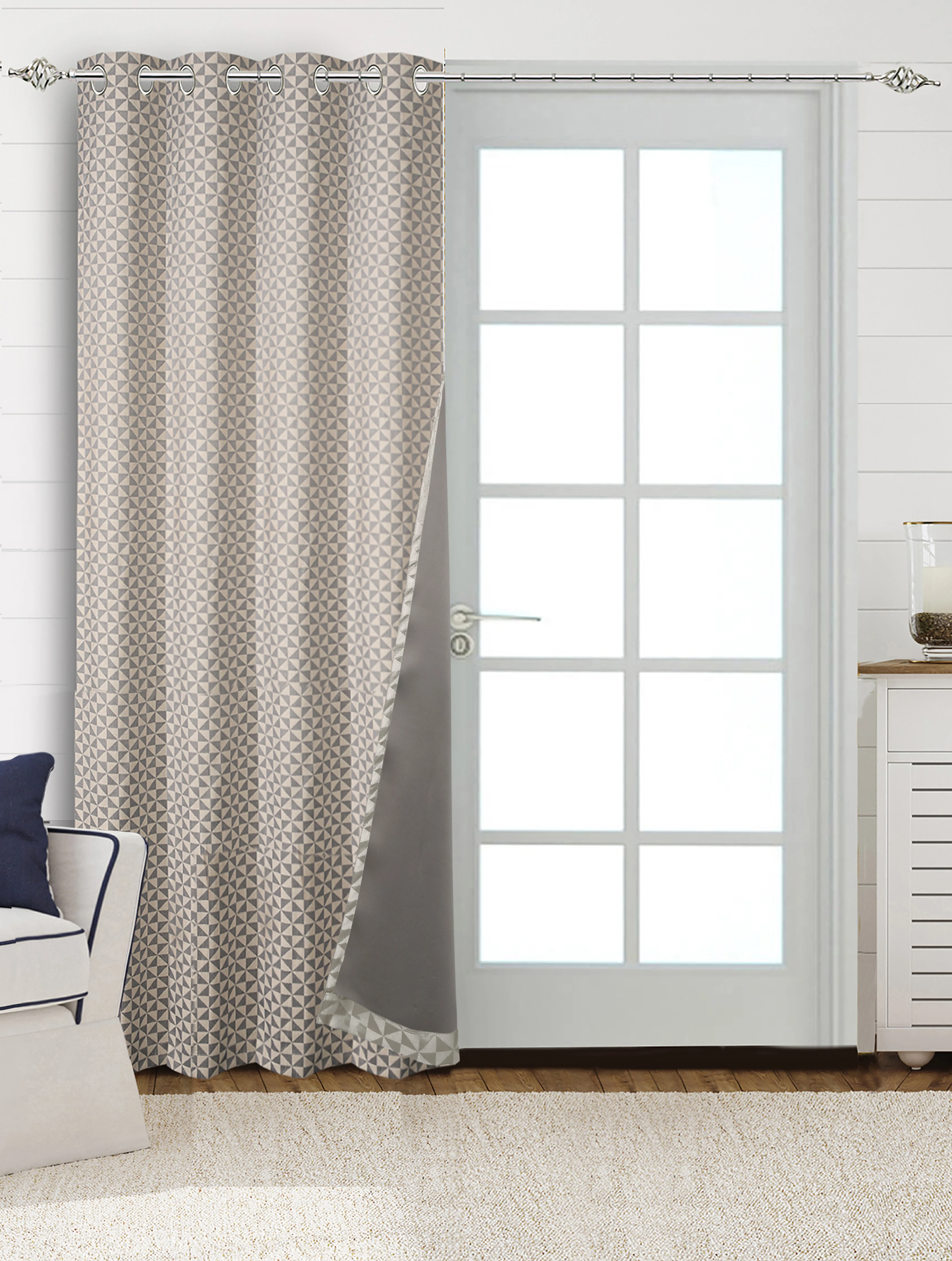 FIRKI Damask Cotton Blackout Curtains | Elegant Finish - Image 3