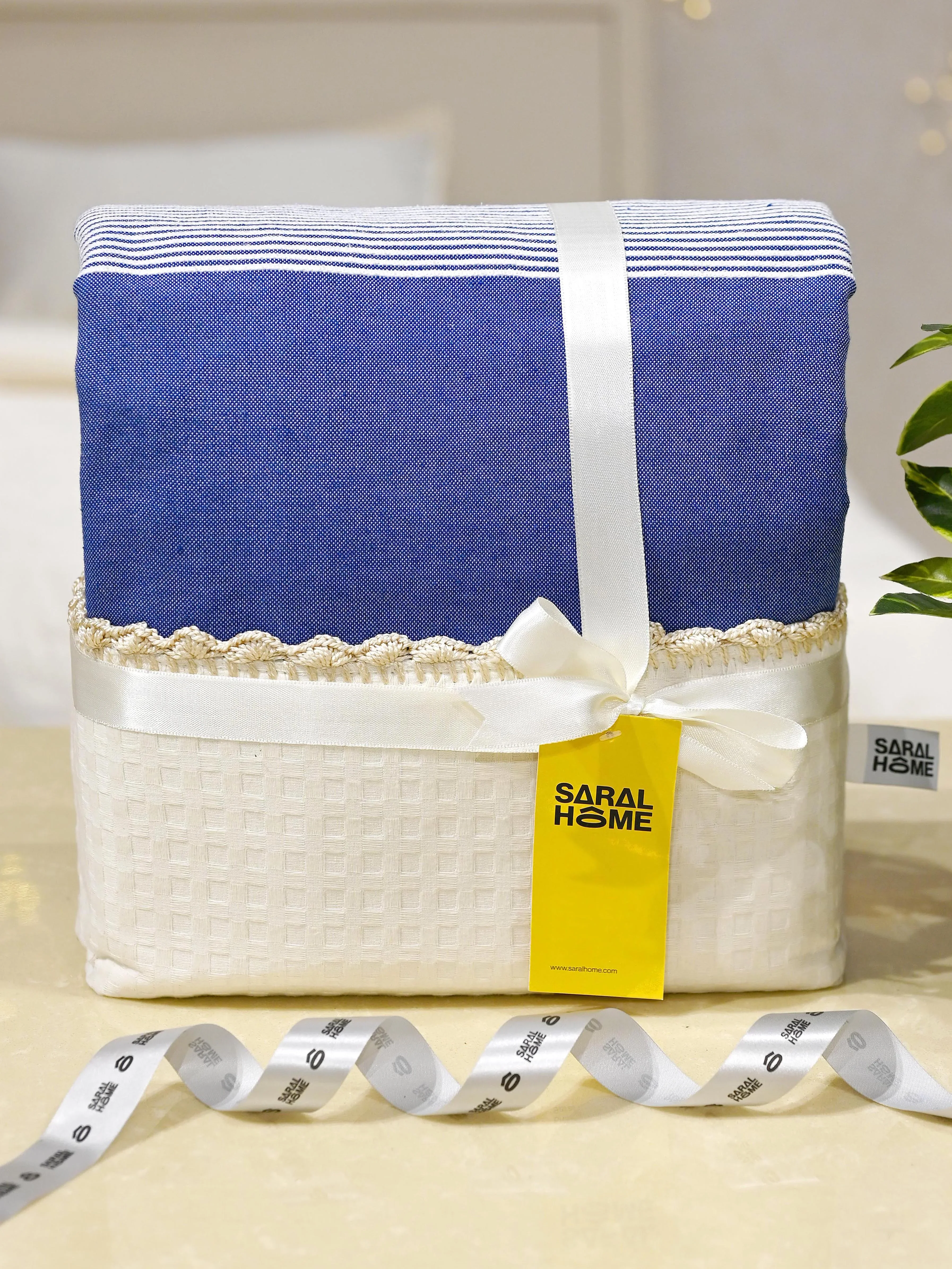 GIFT BASKET | BAMBOO Cotton Bed Cover-Sheet 100x108 Inch Gift Basket