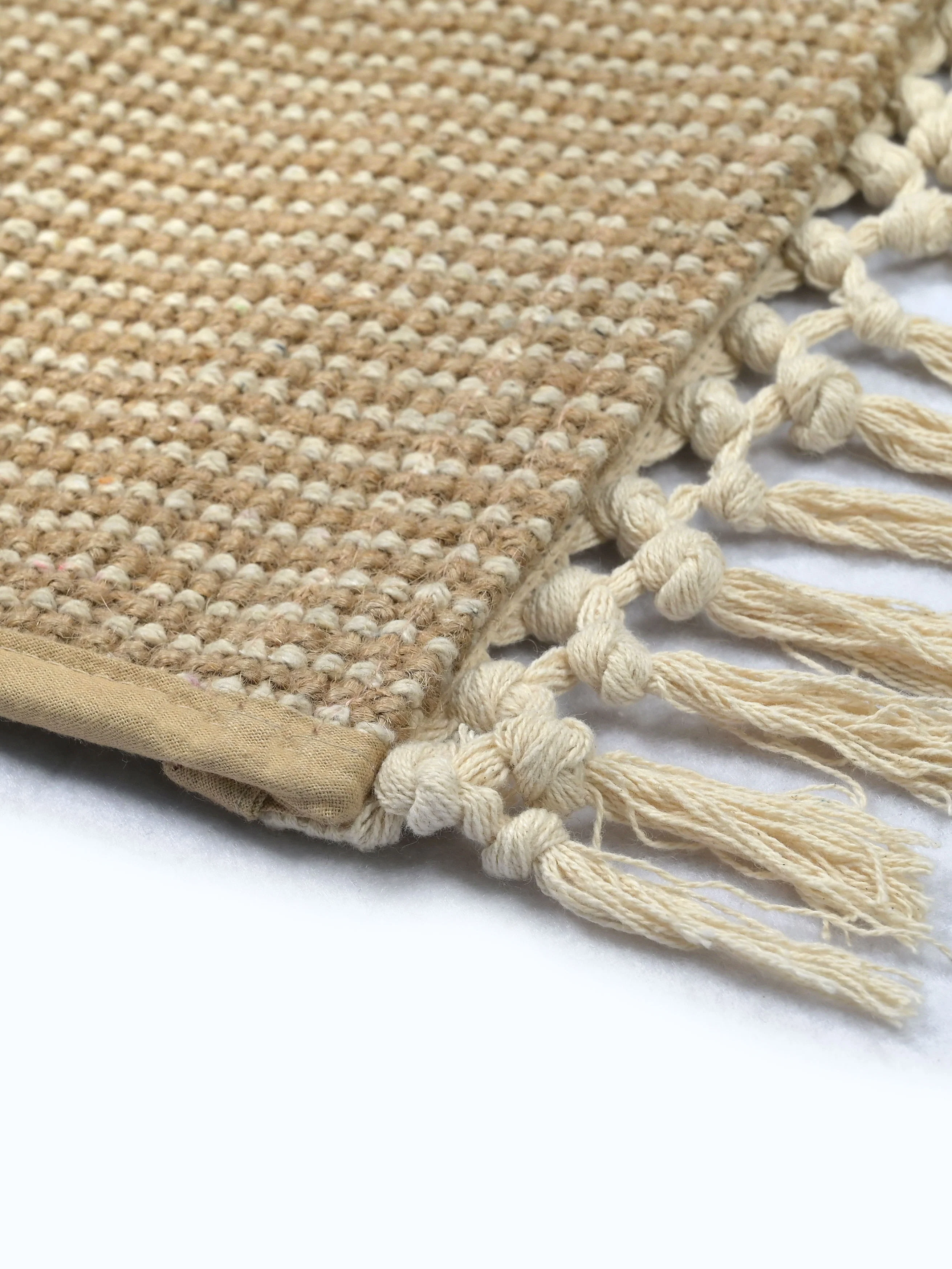 Driftweave Cotton Jute Rug with Fringe - Image 4