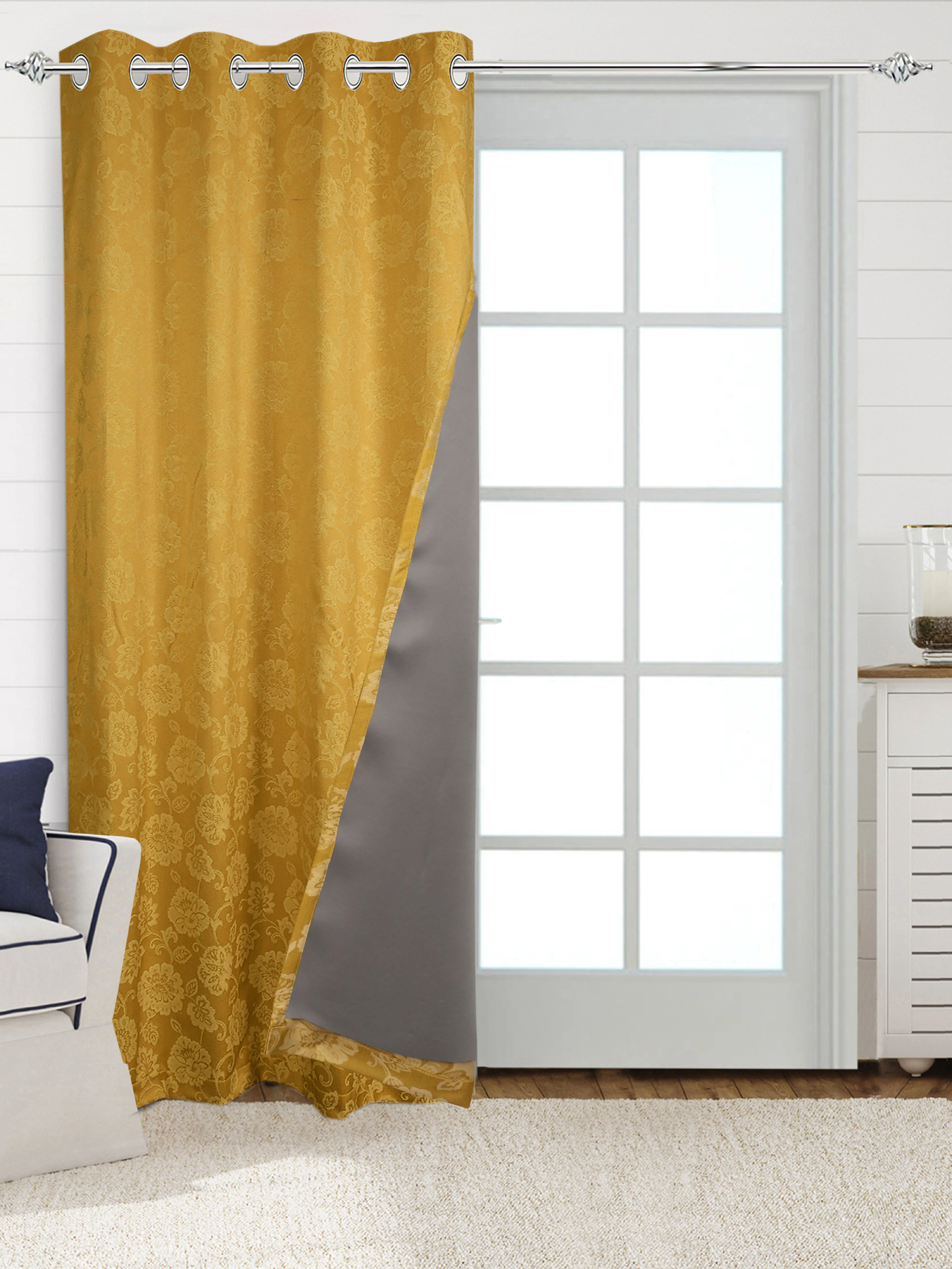 JARDIN Damask Cotton Curtains | Elegant Living Room Drapes - Image 27