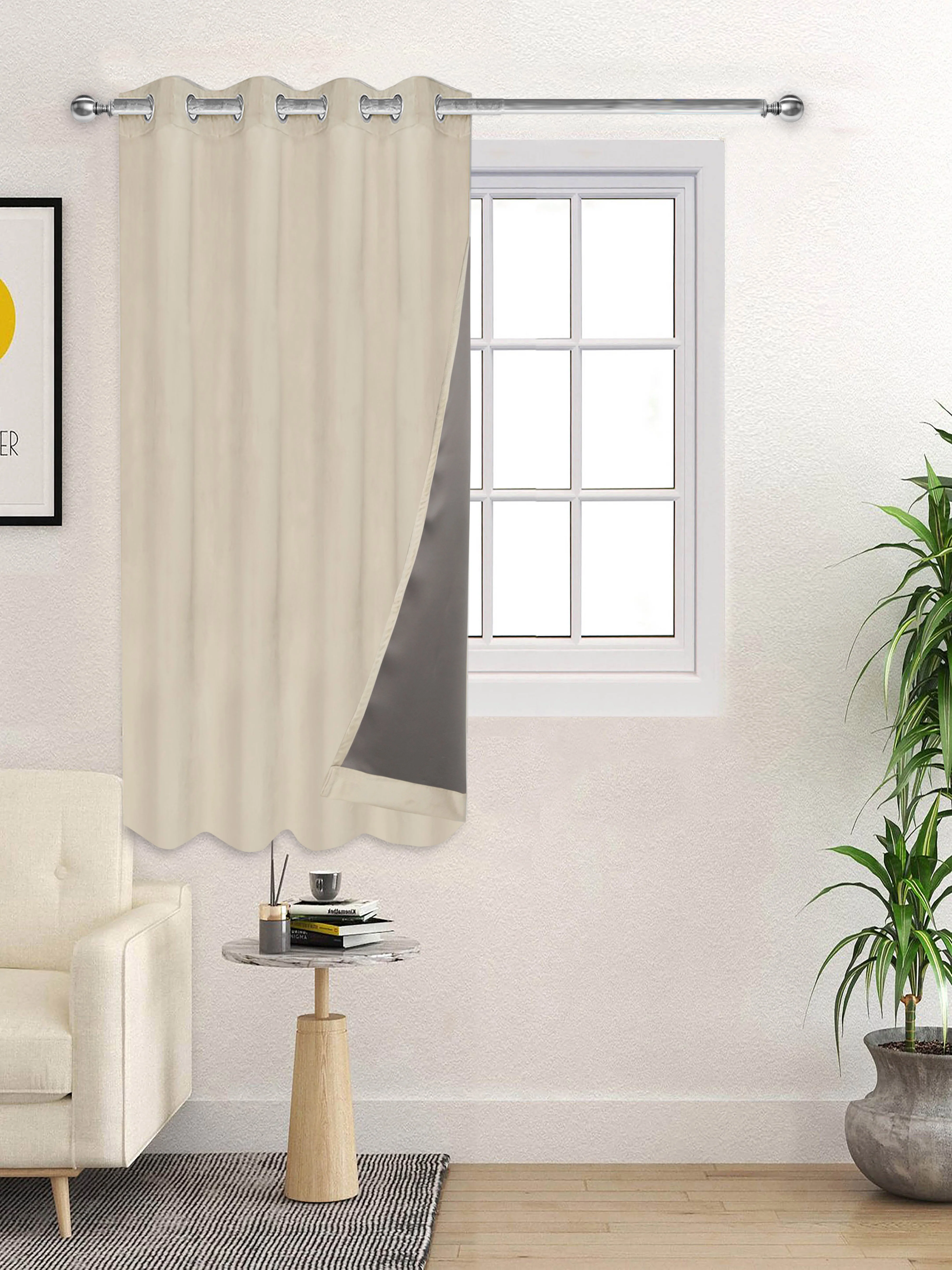 La Crème Plain Velvet Curtain | Luxe Feel & Rich Texture - Image 16