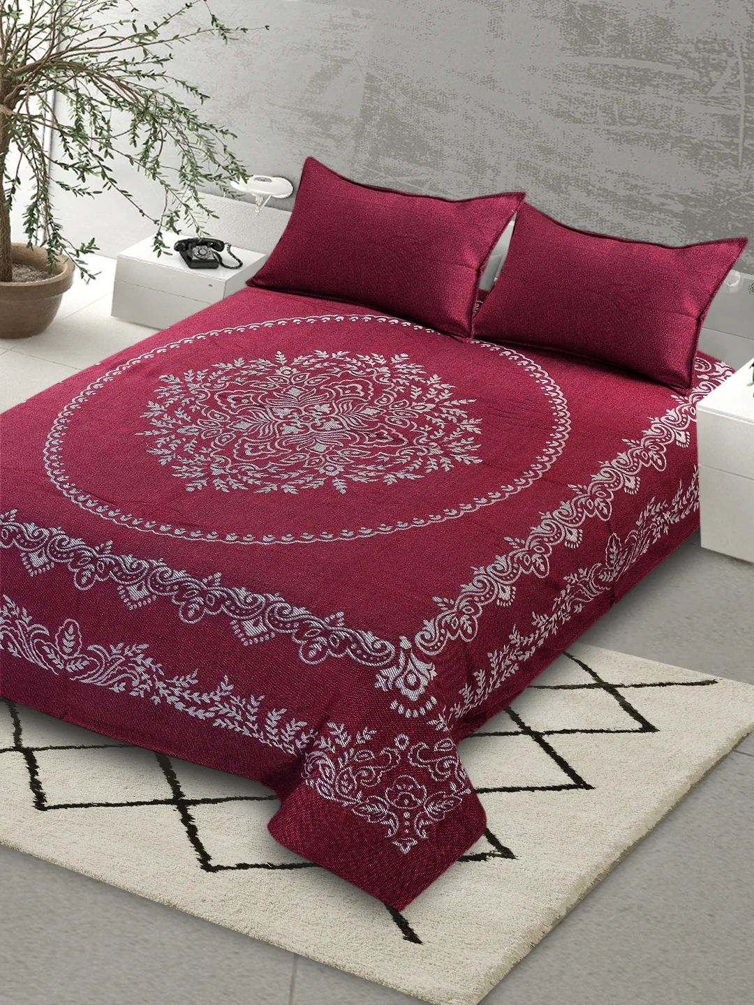 Majesty Handwoven Cotton Bed Cover Set – Luxe Finish | Smooth Handfeel - Image 4