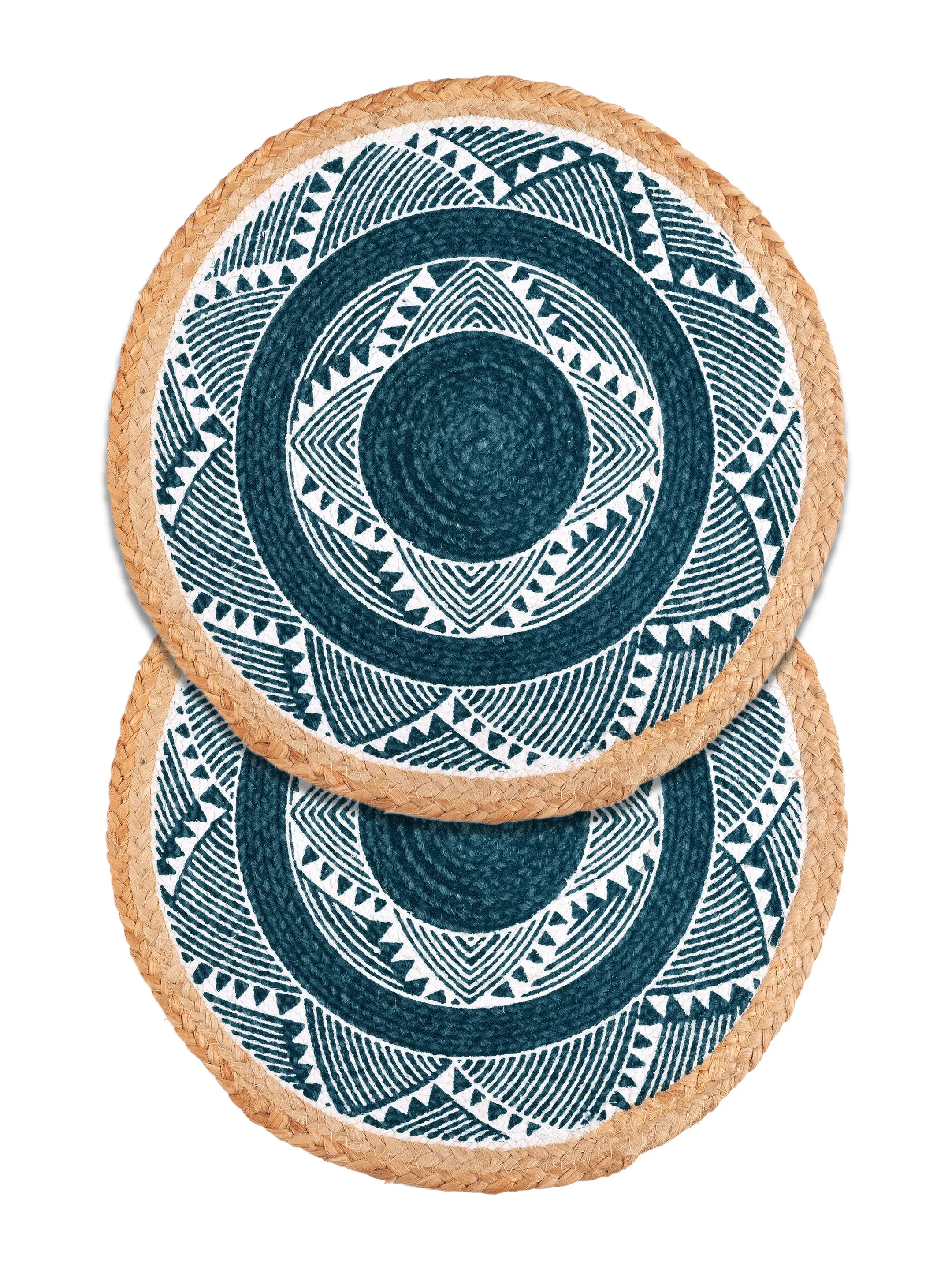 MELA Table Place Mat Set of 2 | Cotton Texture with Classic Pattern - Image 14