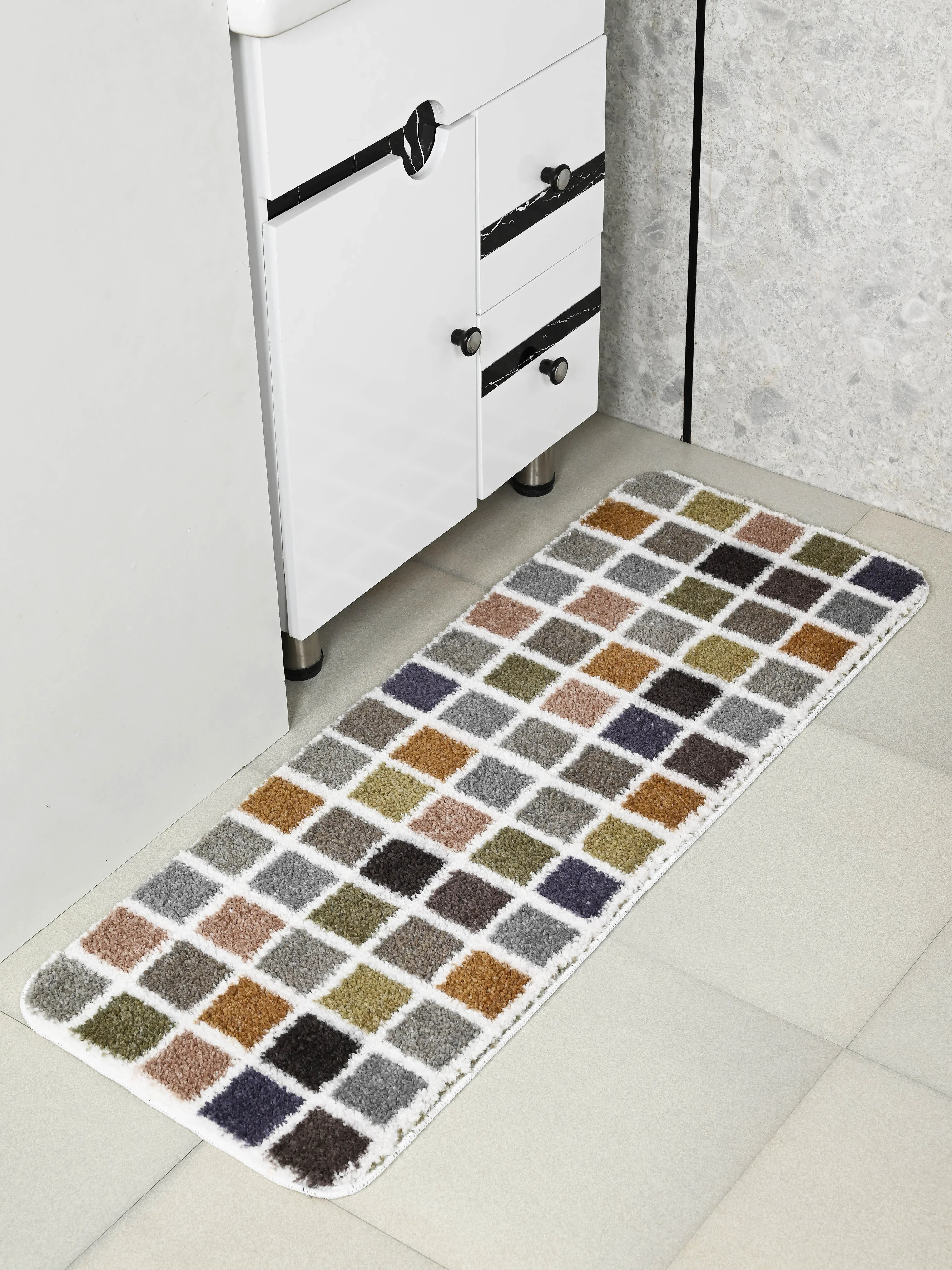 Mosaic Soft Anti-Slip Bath Runner | Artistic Look with Soft Touch Comfort - Image 12