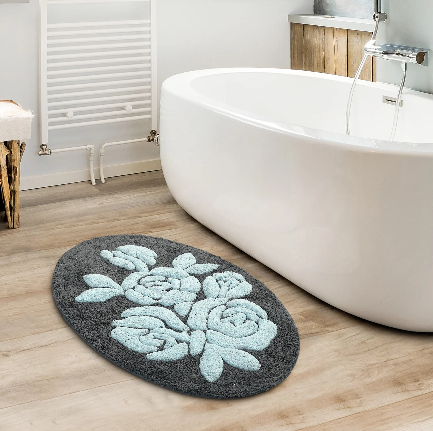 ROSA Oval Soft Bathmat | 50x80 cm, Plush & Anti-Skid - Image 7