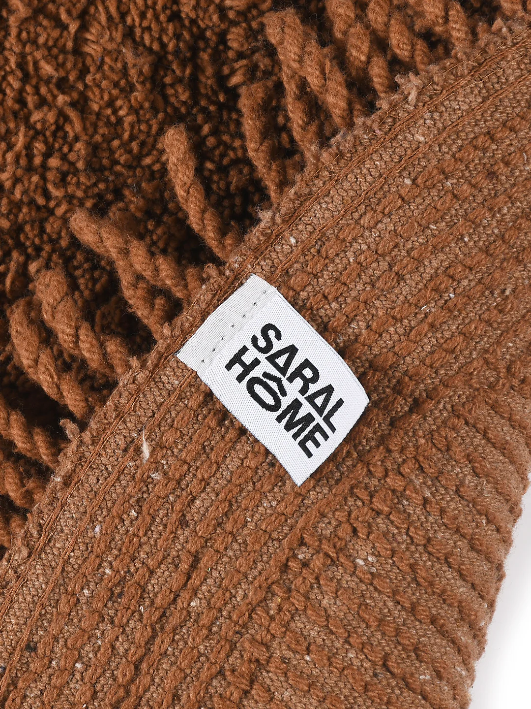 Saral Home Beige Shaggy Anti-Skid Bathmat - 50X75 cm - Image 20