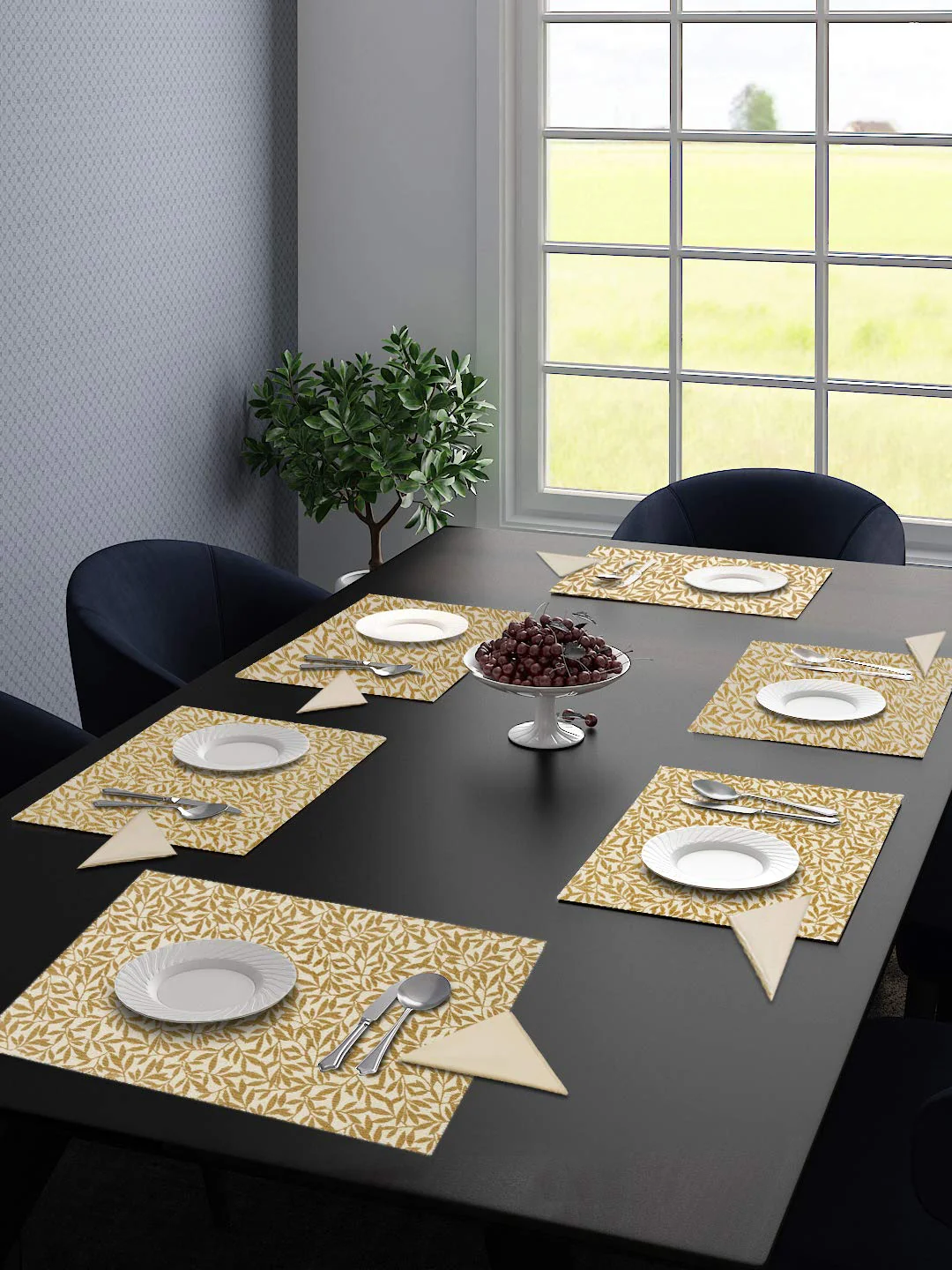 Cotton Table Mat Set – 6 Pieces with 6 Free Cotton Napkins | Elegant Dining Set - Image 11