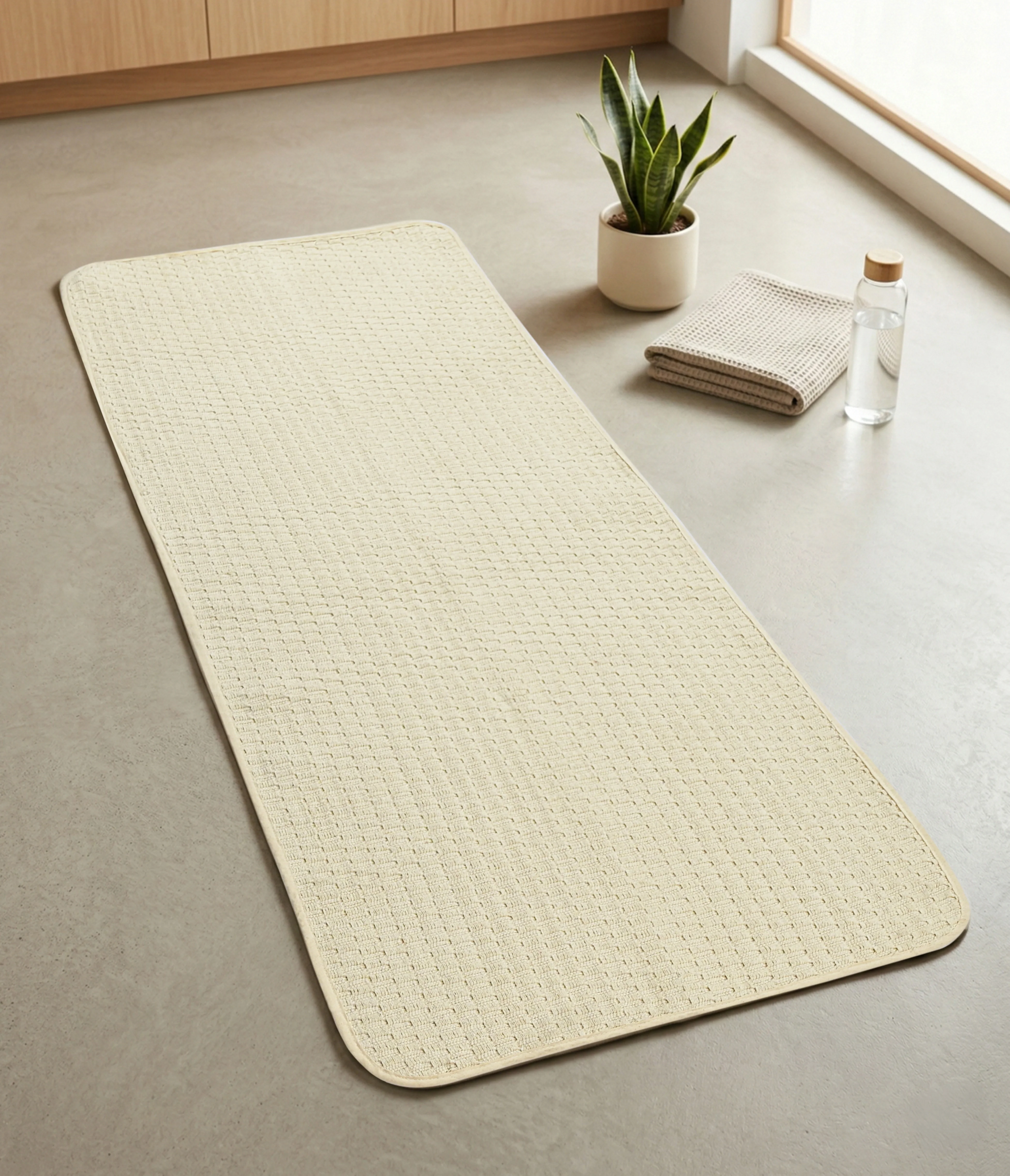 Saral Home Cotton Yoga Mat with Permanent Anti-Skid Backing | Soft, Durable & Comfortable Exercise Mat for Yoga, Meditation & Stretching - Image 16