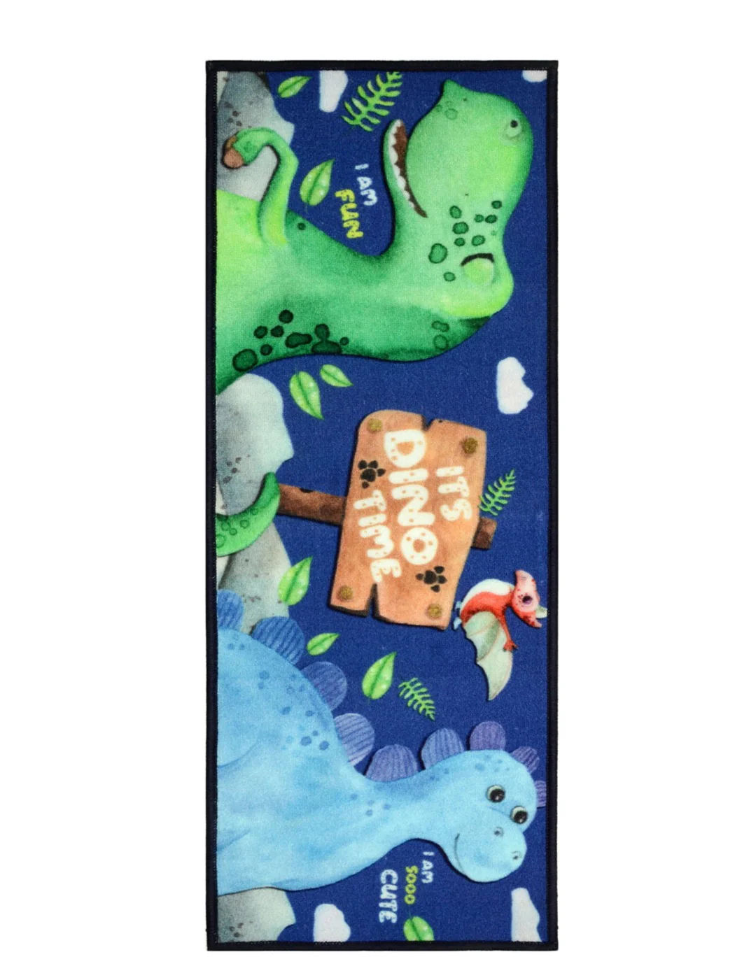 Dinosaur Anti-Skid PP Runner – Navy 45x120 cm | Kid-Friendly & Durable Texture - Image 2