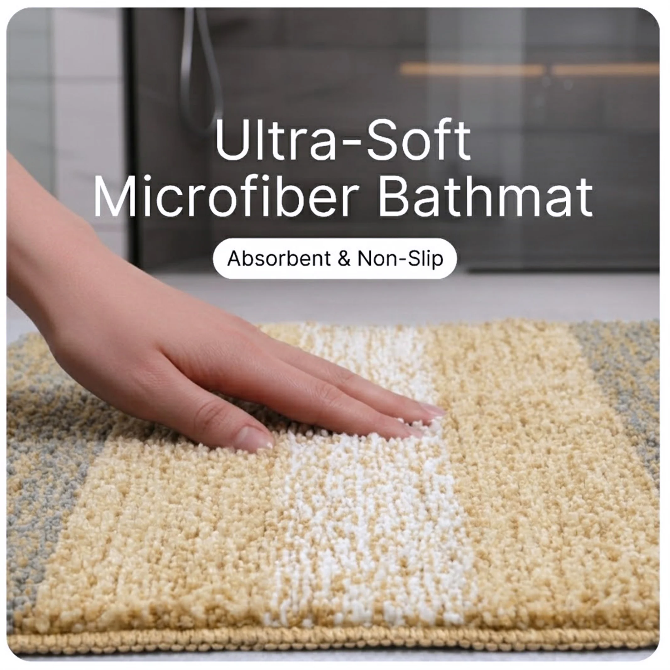 SOFT Microfiber Anti-Slip Bathmat | Comfortable & Washable - Image 7