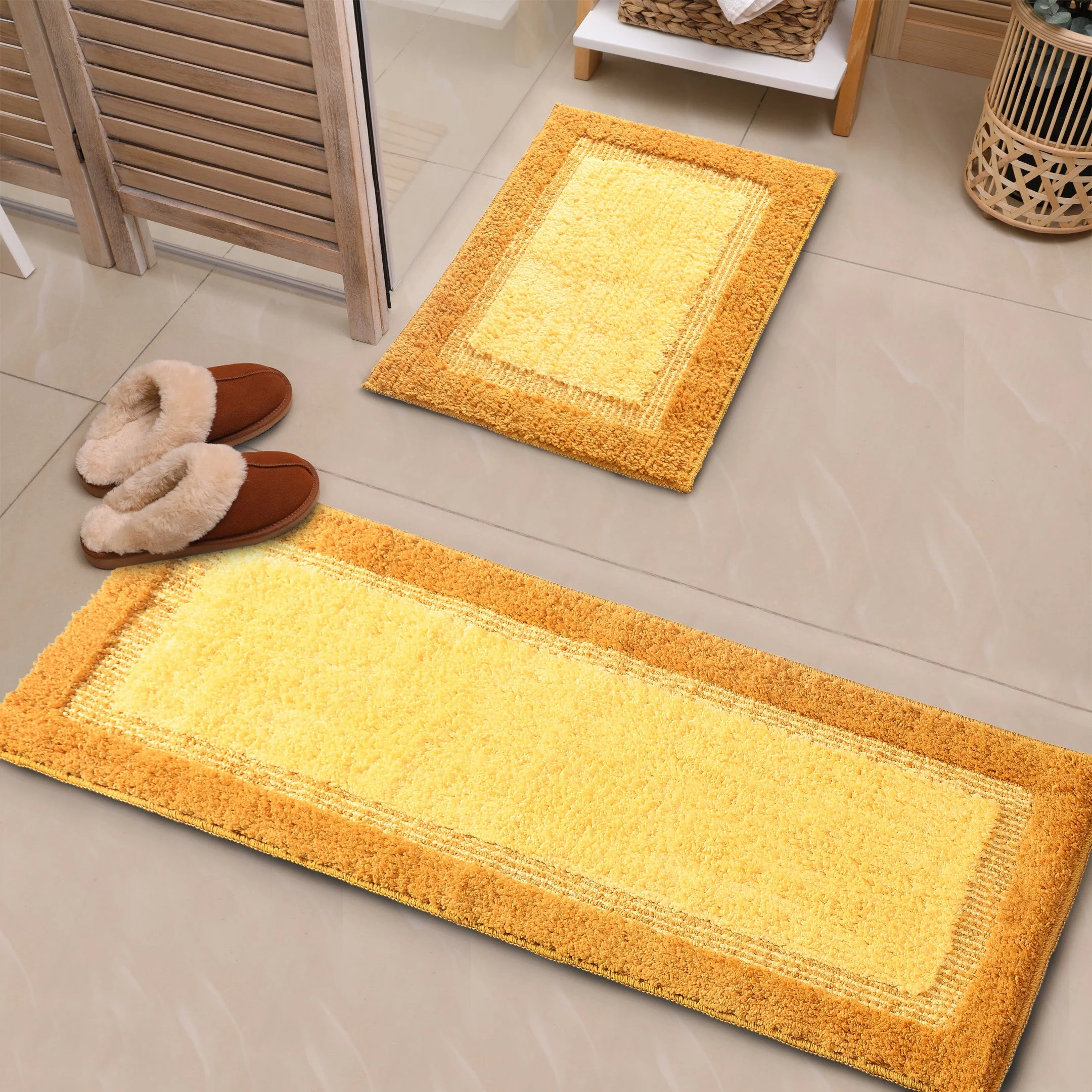 ELYEESE Soft Anti-Slip Bathmat | Runner Style | Premium Microfiber - Image 3