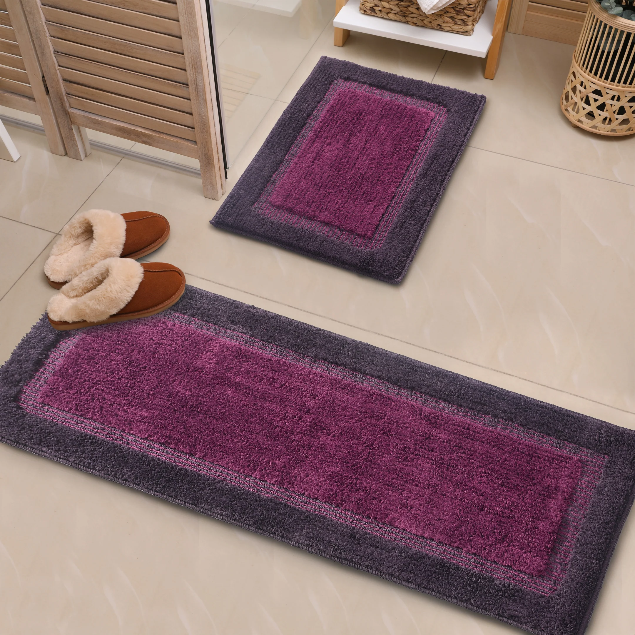 ELYEESE Soft Anti-Slip Bathmat | Runner Style | Premium Microfiber - Image 51