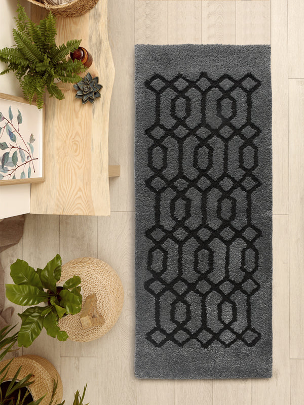 Cotton Handtufted Runner | Strong Carpet Backing & Anti-Skid (45x120 cm) - Image 3