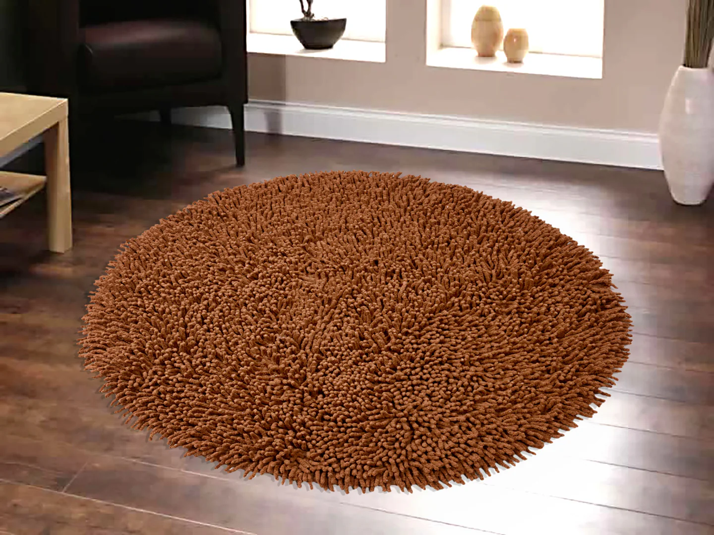 Round Shaggy Design Bathmat – Fluffy Comfort & Plush Texture - Image 15