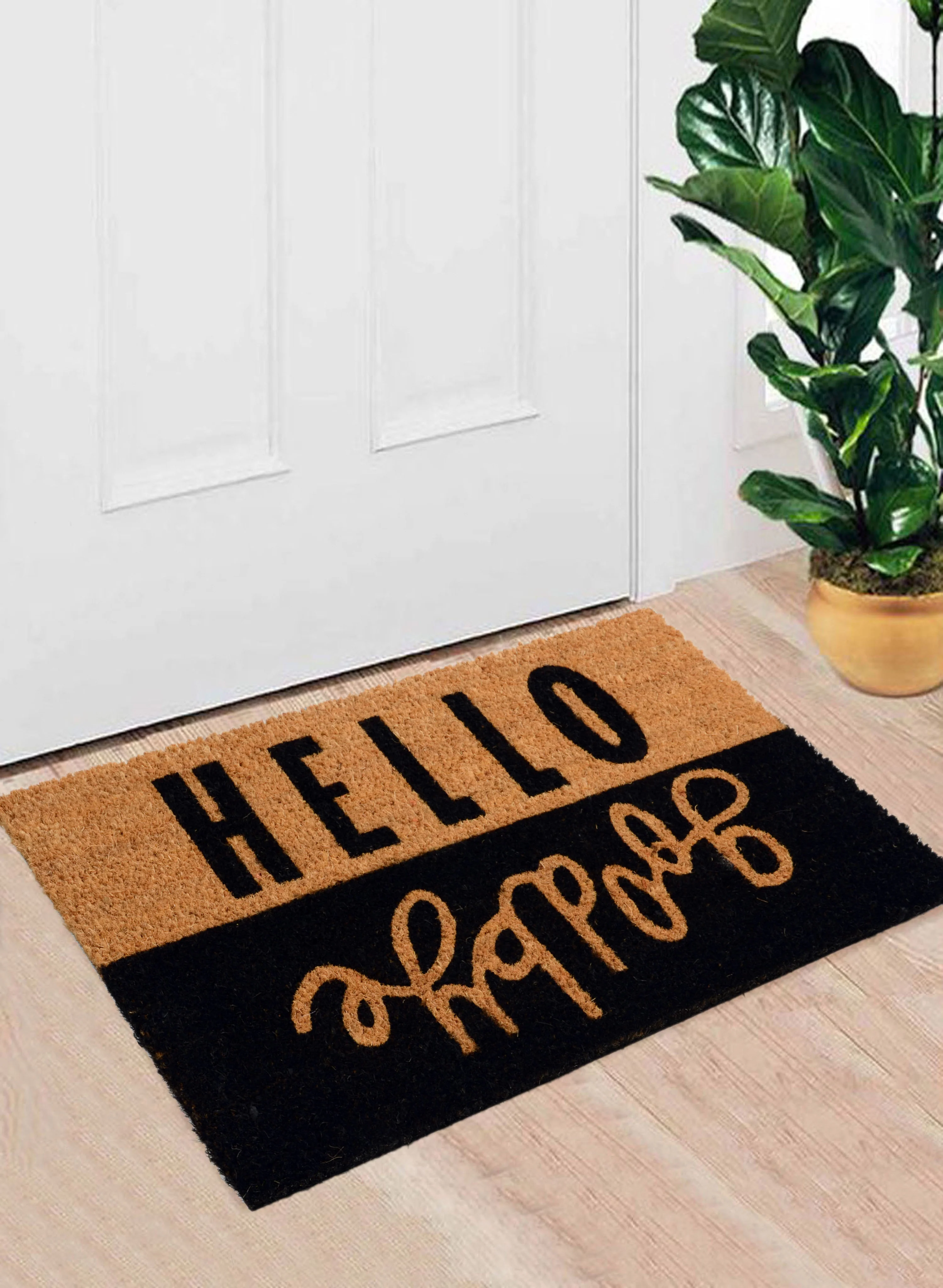 Coir Door Mat with Hello Goodbye Print – Dual Message & Sturdy Coir - Image 5