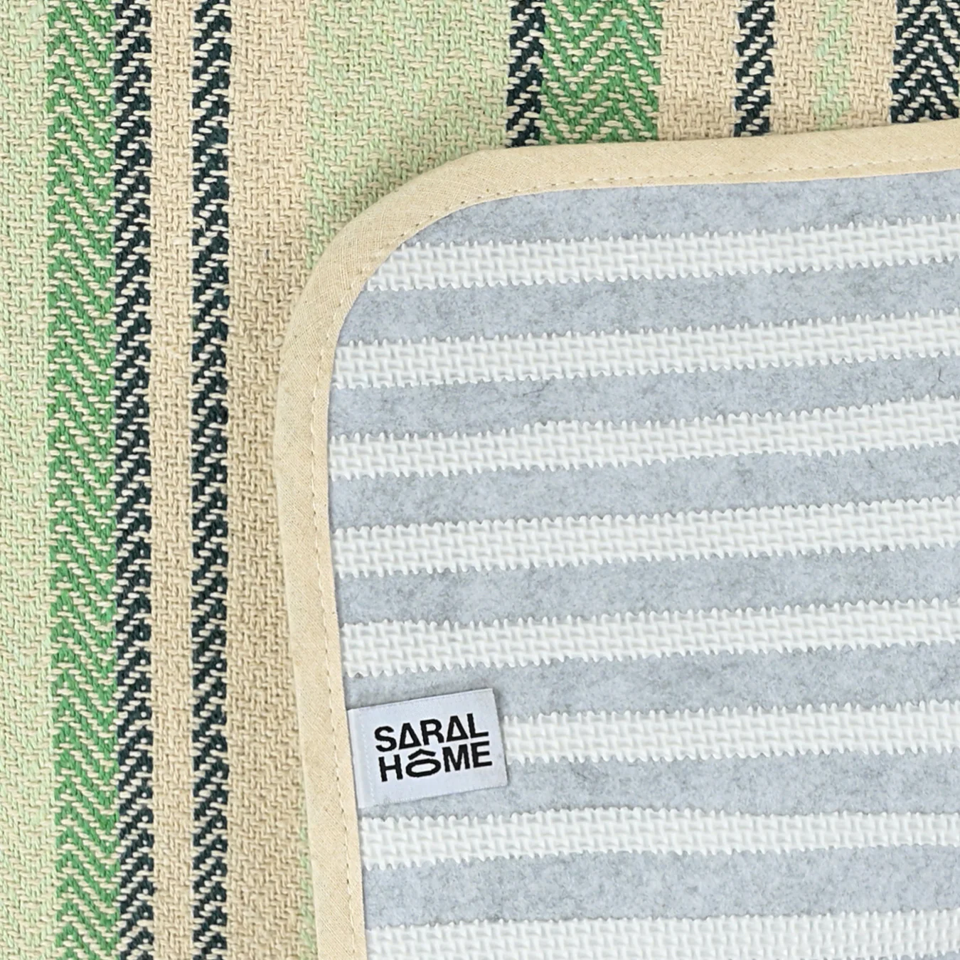 Stripe Cotton Yoga Mat – Breathable & Sweat-Resistant - Image 10