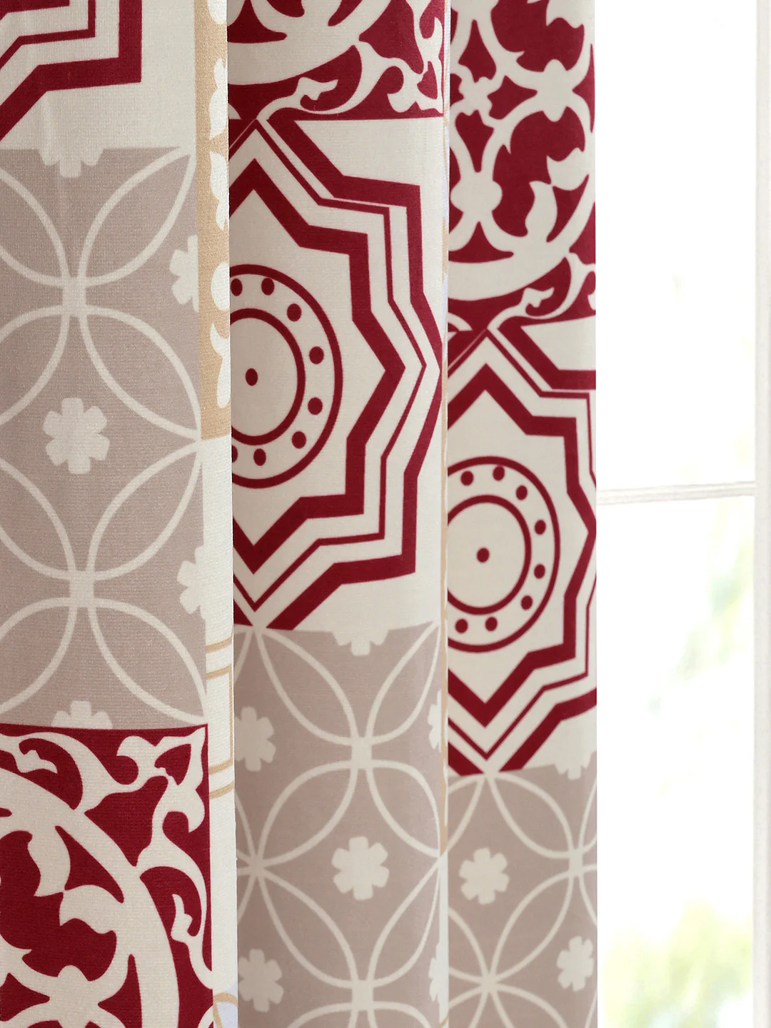 TILE Velvet Digital Print Curtain | Elegant & Durable - Image 7