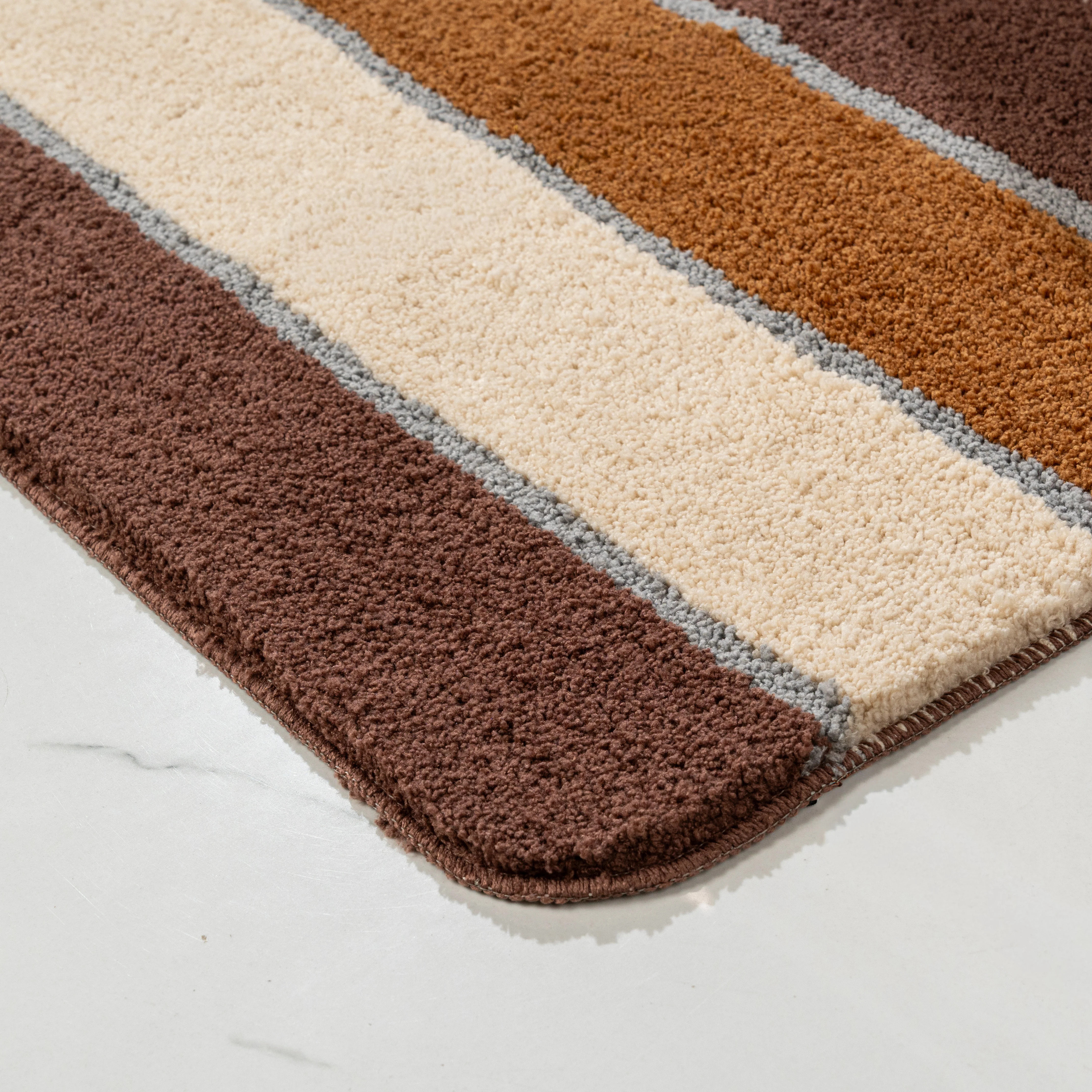 TRIS Soft Thick Microfiber Anti-Skid Bath Mats |Water Absorbing Mat | Washable Quick Drying Footmat | Home, Bathroom, Bedroom, Kitchen | Stripe Floor Mat - Image 26