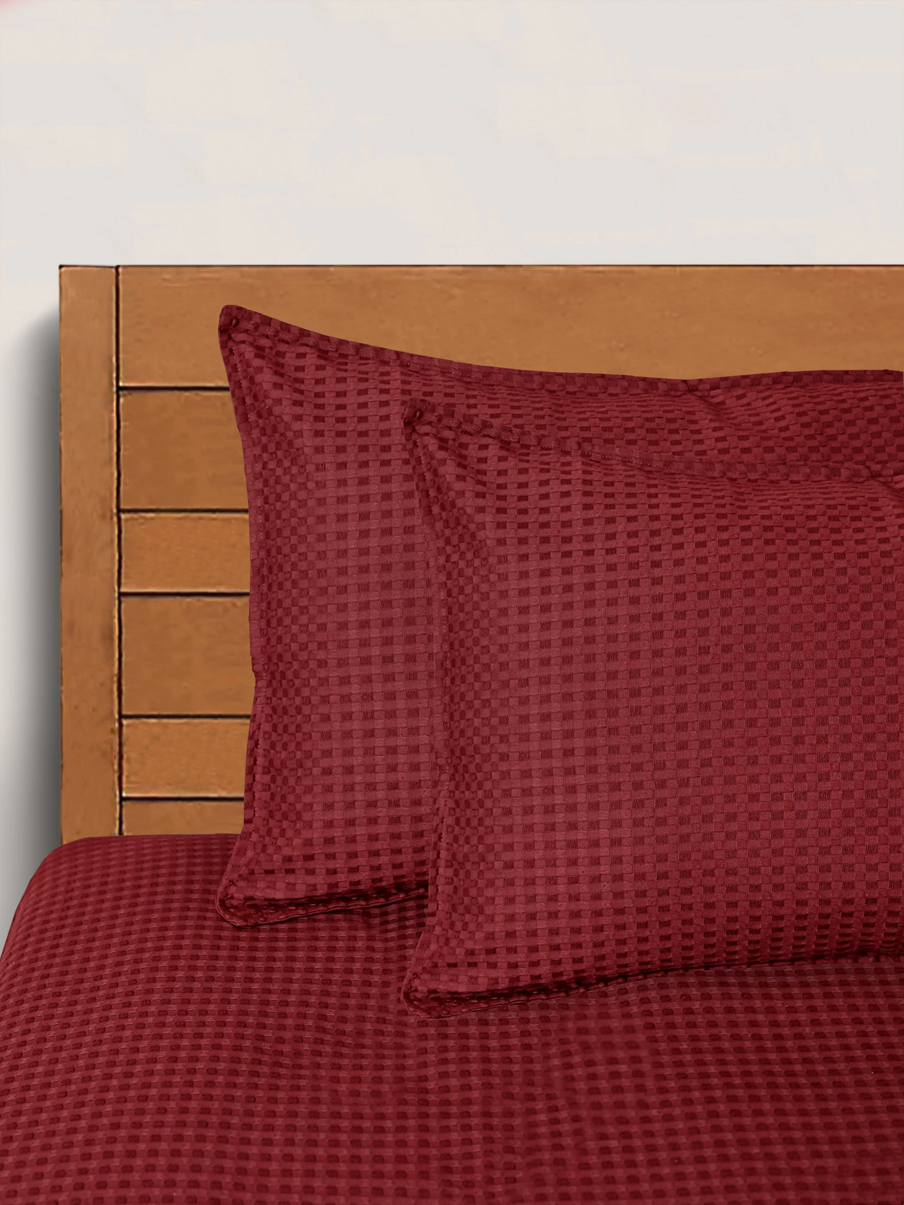 Waffle Weave Cotton Bed Cover with Pillow Covers - Image 24
