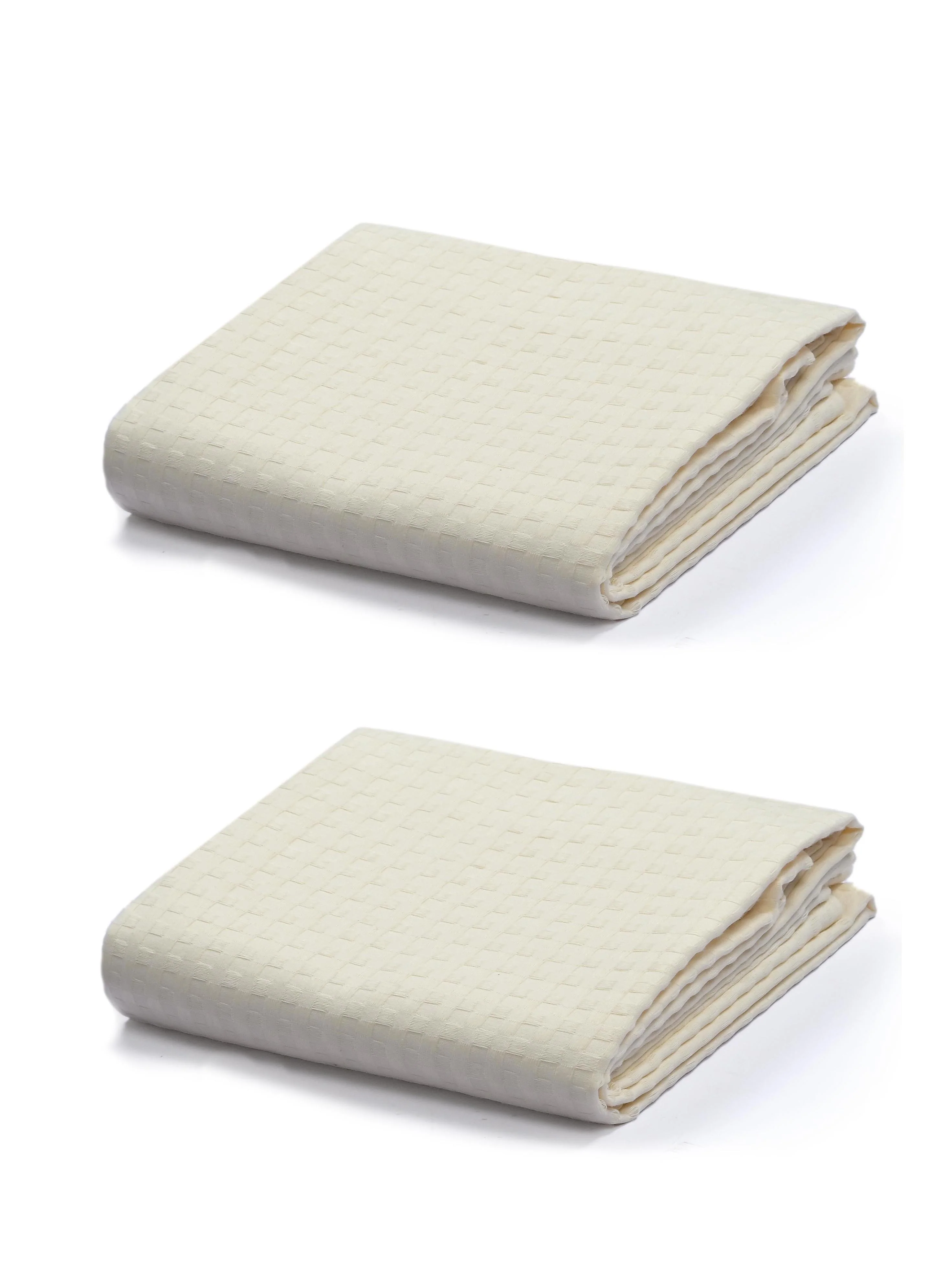 Waffle Cotton Sofa Throw Cover | Textured Weave - Image 5