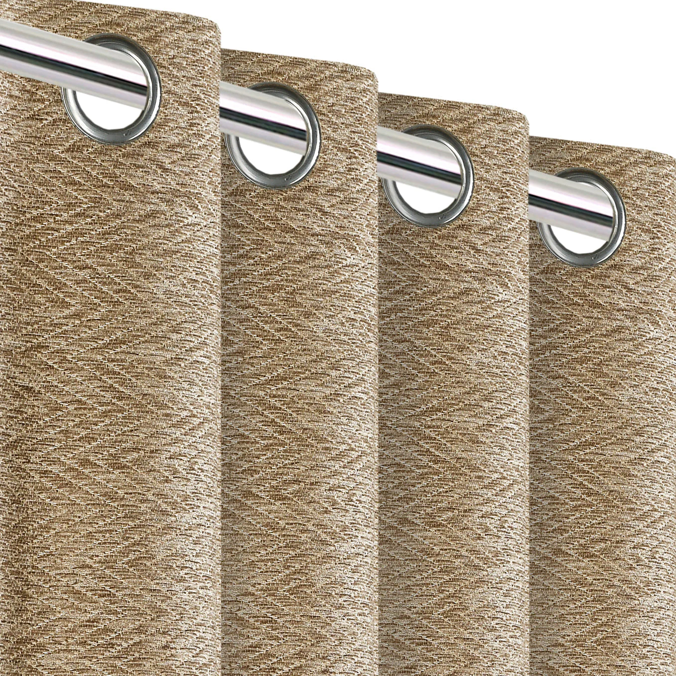 Zig Zag Damask Chenille Jacquard Curtains | Textured Luxury for Living Room - Image 17